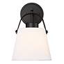 6_Z-Lite Z-Studio 12 3/4" High Ivory and Matte Black Wall Sconce more views