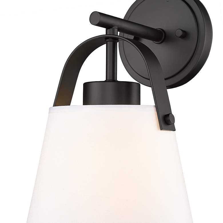 Image 7 Z-Lite Z-Studio 12 3/4" High Ivory and Matte Black Wall Sconce more views