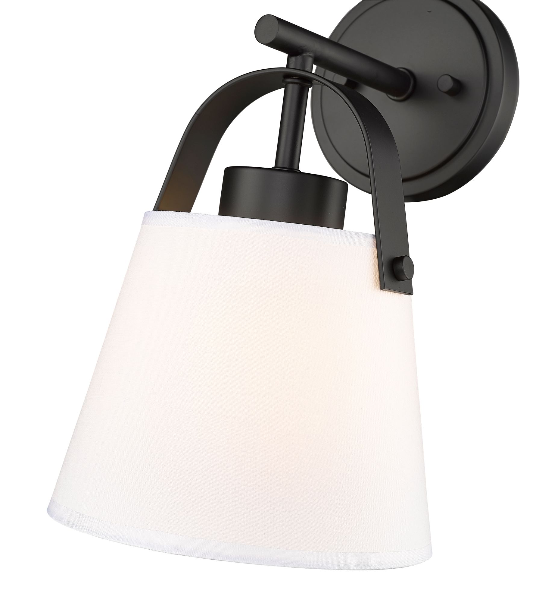 Z-Lite Z-Studio 12 3/4" High Ivory and Matte Black Wall Sconce in scene