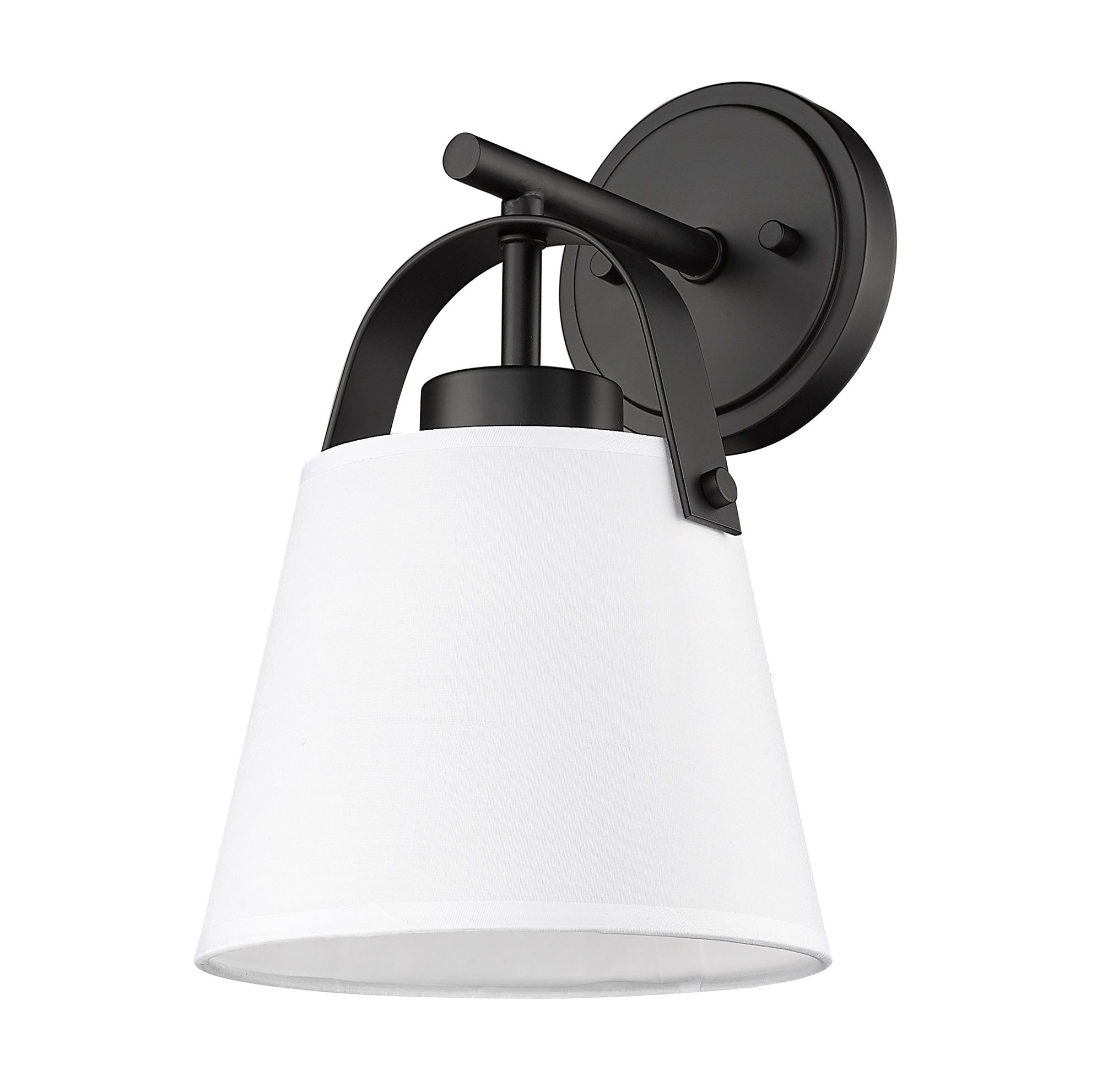 Z-Lite Z-Studio 12 3/4" High Ivory and Matte Black Wall Sconce in scene