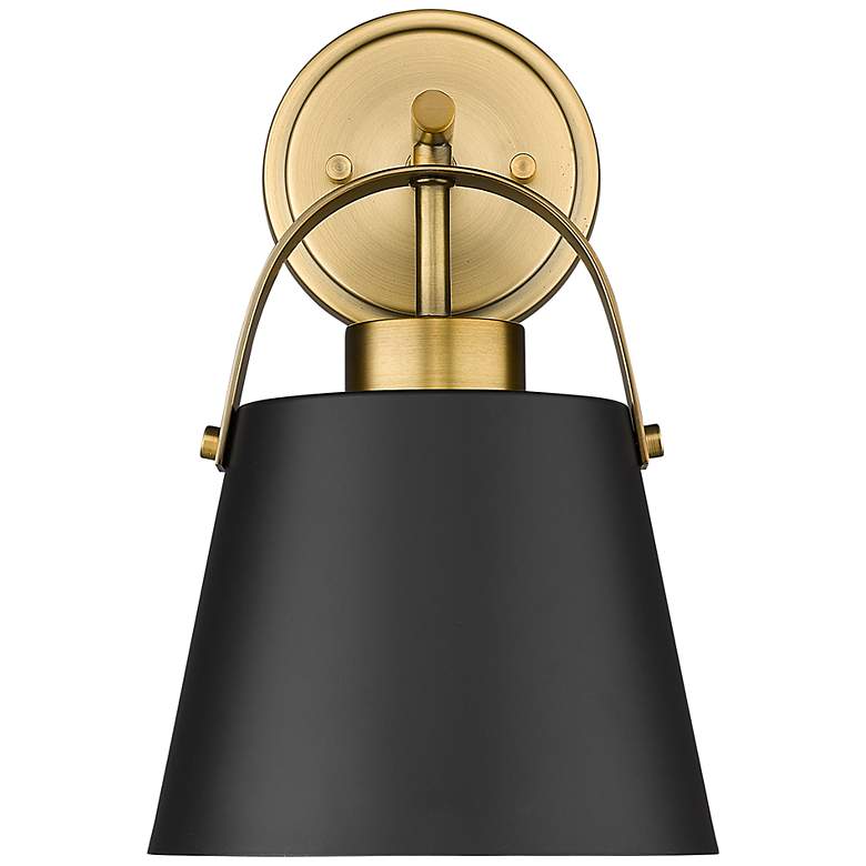 Image 6 Z-Lite Z- Studio 12 3/4 inch High Matte Black and Brass Wall Sconce more views