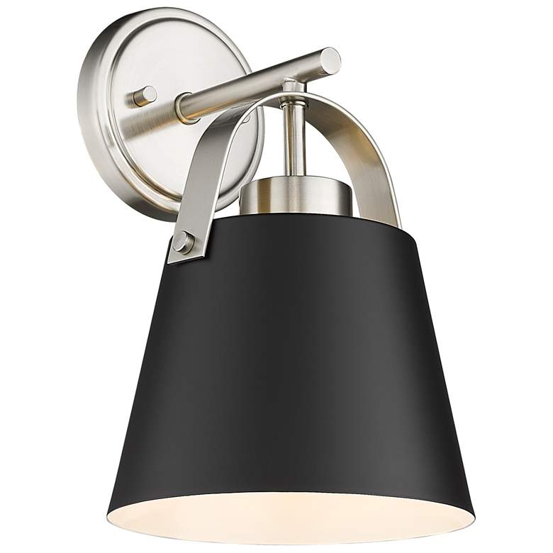 Image 1 Z-Lite Z-Studio 12 3/4 inch High Matte Black and Nickel Wall Sconce
