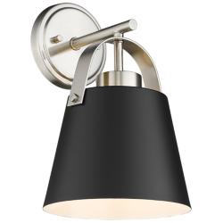Z-Lite Z-Studio 12 3/4&quot; High Matte Black and Nickel Wall Sconce