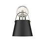 5_Z-Lite Z-Studio 12 3/4" High Matte Black and Nickel Wall Sconce more views