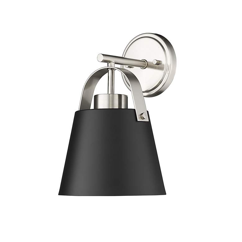 Image 6 Z-Lite Z-Studio 12 3/4" High Matte Black and Nickel Wall Sconce more views