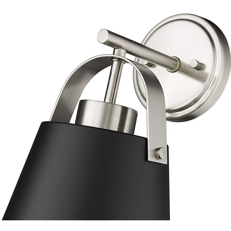 Image 7 Z-Lite Z-Studio 12 3/4" High Matte Black and Nickel Wall Sconce more views