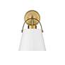 6_Z-Lite Z-Studio 12 3/4" High Matte White and Brass Wall Sconce more views