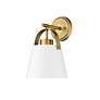 7_Z-Lite Z-Studio 12 3/4" High Matte White and Brass Wall Sconce more views