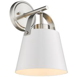 Z-Lite Z-Studio 12 3/4&quot; High Matte White and Nickel Wall Sconce
