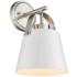 Z-Lite Z-Studio 12 3/4" High Matte White and Nickel Wall Sconce