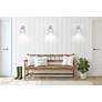 3_Z-Lite Z-Studio 12 3/4" High Matte White and Nickel Wall Sconce more views