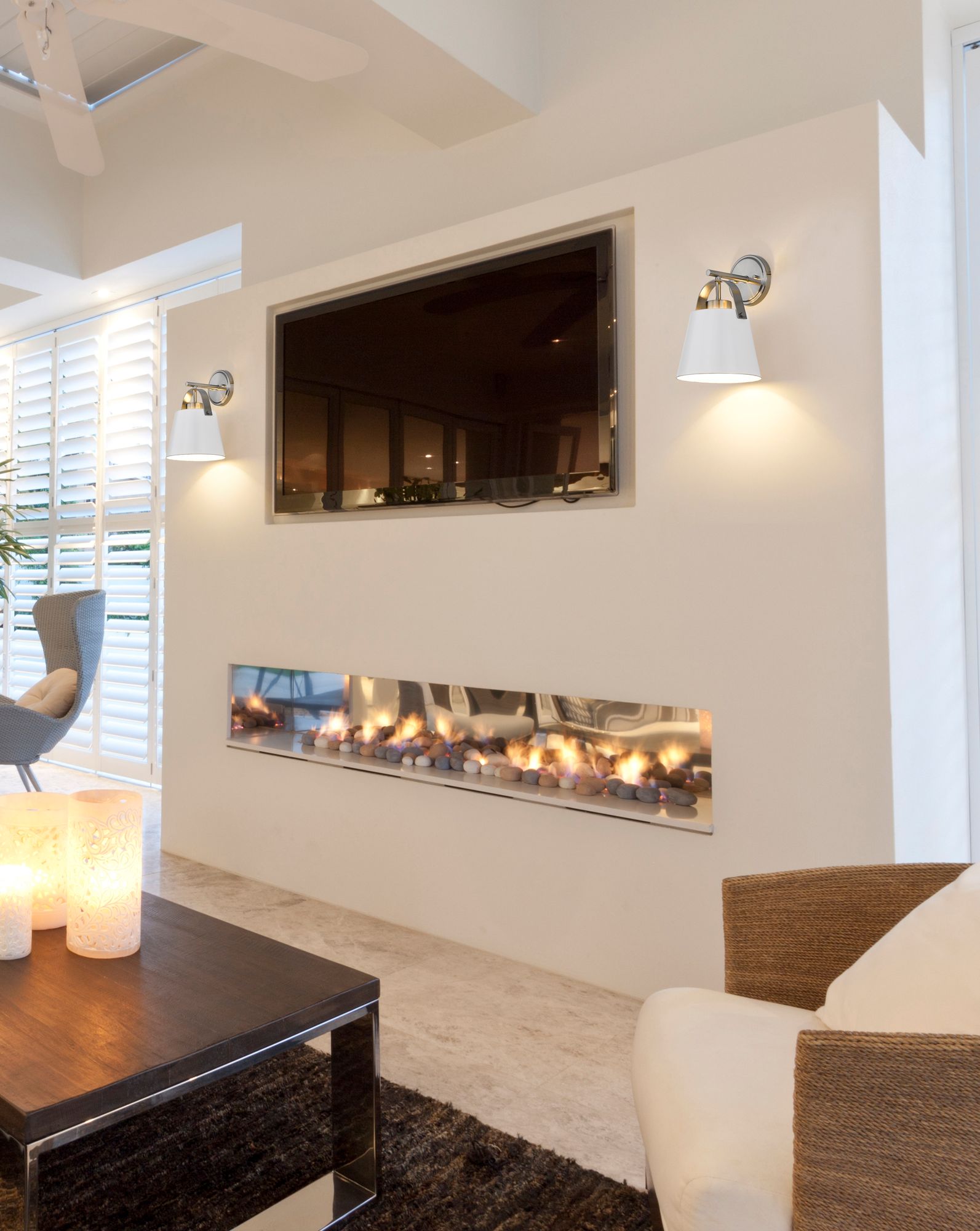 Image 4 Z-Lite Z-Studio 12 3/4" High Matte White and Nickel Wall Sconce more views