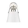 5_Z-Lite Z-Studio 12 3/4" High Matte White and Nickel Wall Sconce more views
