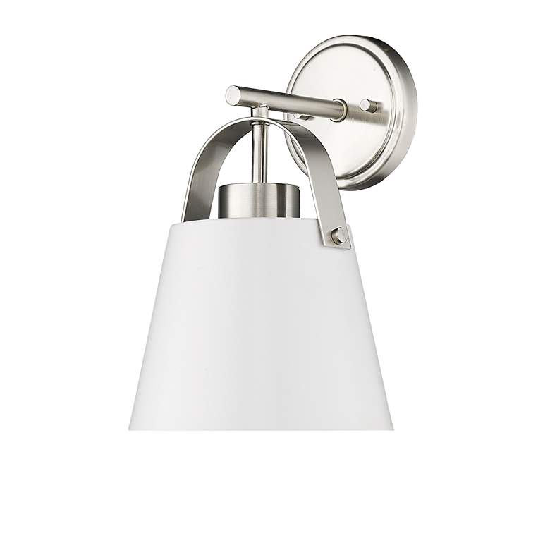 Image 6 Z-Lite Z-Studio 12 3/4" High Matte White and Nickel Wall Sconce more views