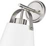 7_Z-Lite Z-Studio 12 3/4" High Matte White and Nickel Wall Sconce more views
