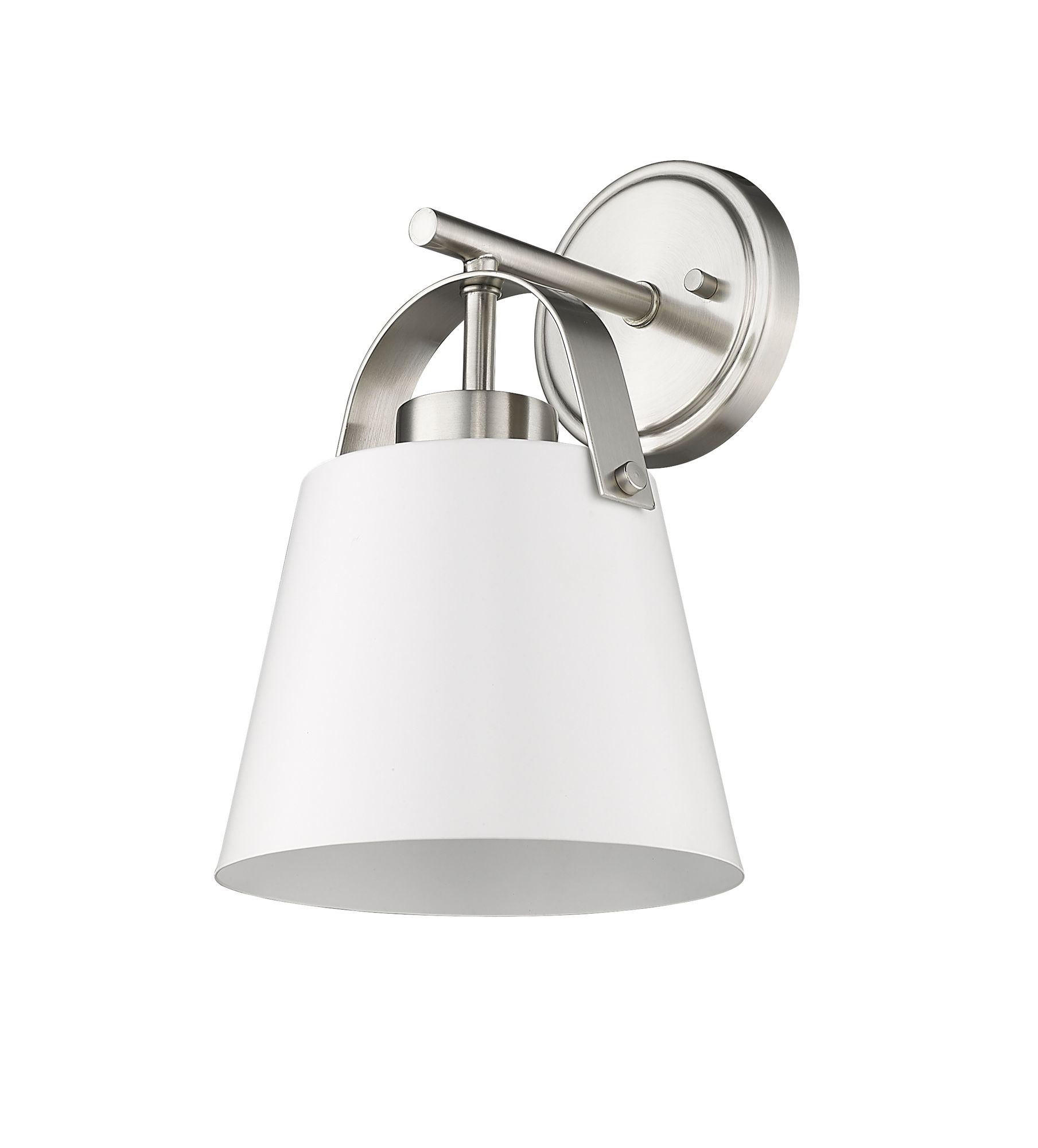 Z-Lite Z-Studio 12 3/4" High Matte White and Nickel Wall Sconce