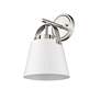 Z-Lite Z-Studio 12 3/4" High Matte White and Nickel Wall Sconce