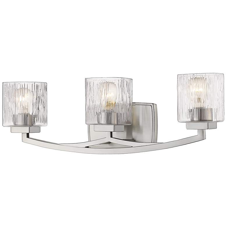 Image 2 Z-Lite Zaid 24" Wide Brushed Nickel 3-Light Vanity Bath Light