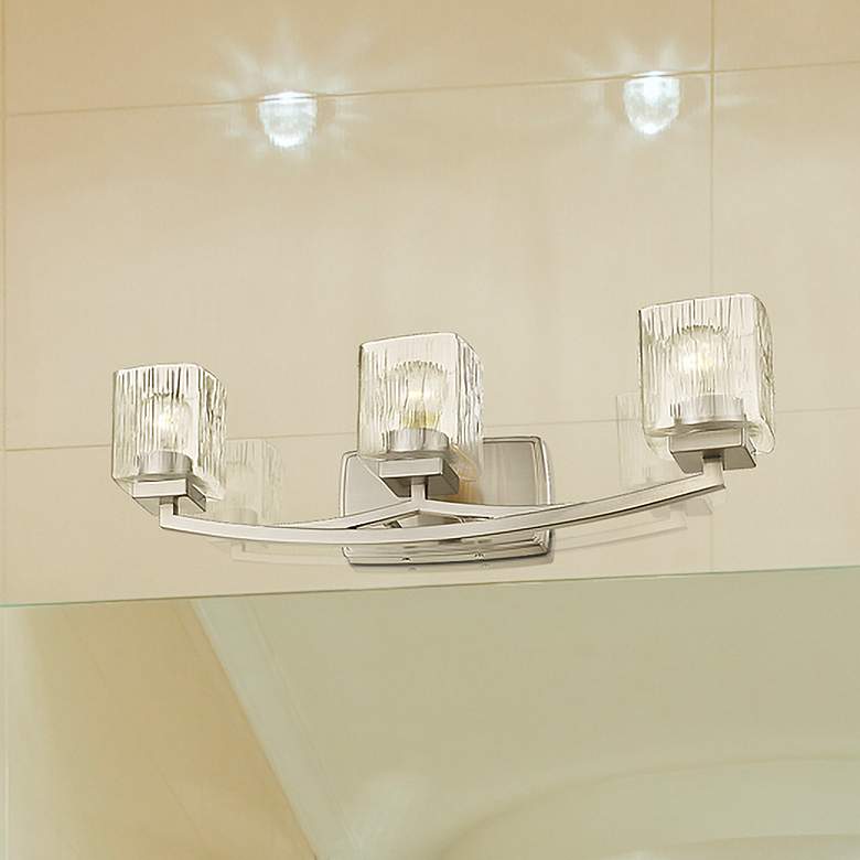 Image 1 Z-Lite Zaid 24" Wide Brushed Nickel 3-Light Vanity Bath Light