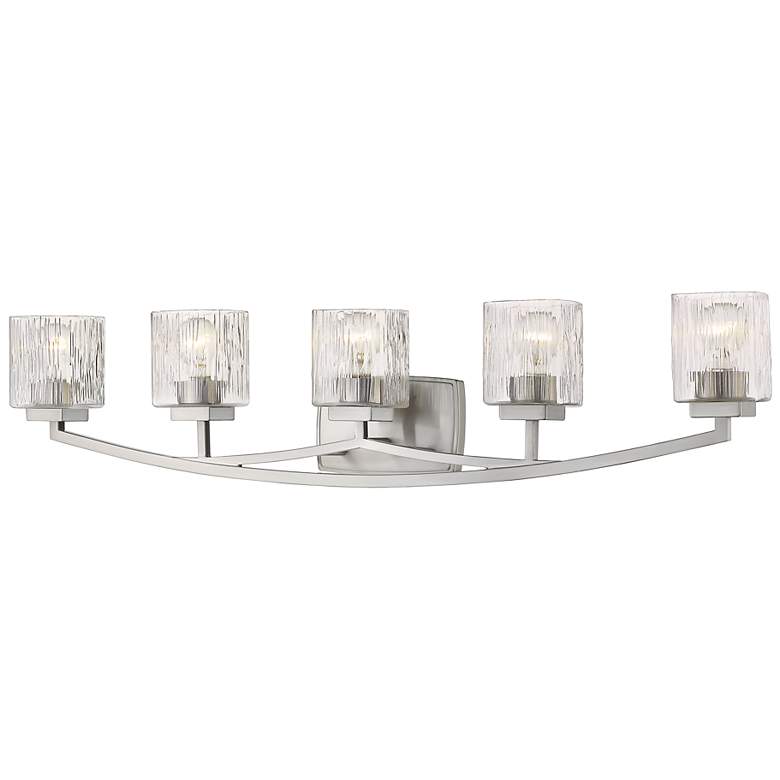 Image 1 Z-Lite Zaid 40" Wide Brushed Nickel 5-Light Bath Light