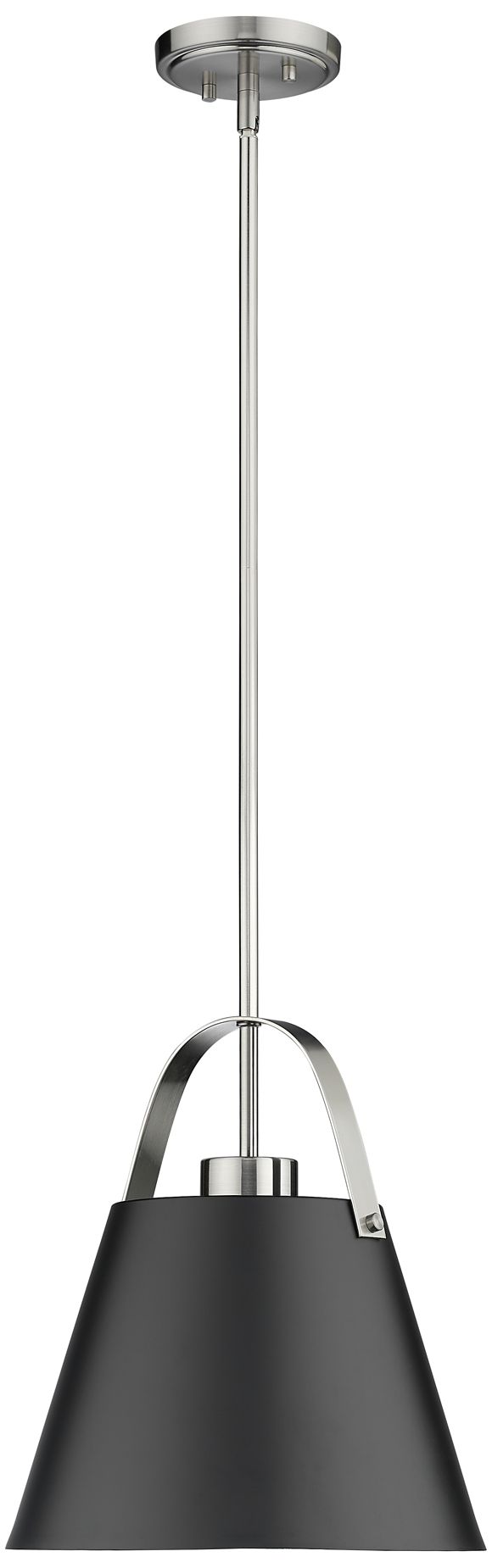 Image 5 Z-Studio 12 1/2" Wide Brushed Nickel and Black Pendant Light more views