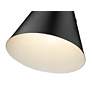 6_Z-Studio 12 1/2" Wide Brushed Nickel and Black Pendant Light more views