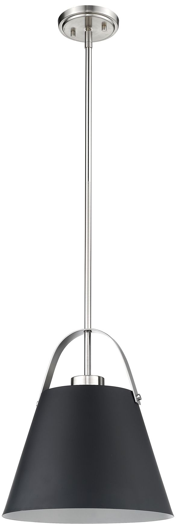 Image 7 Z-Studio 12 1/2" Wide Brushed Nickel and Black Pendant Light more views