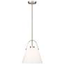 2_Z-Studio 12 1/2" Wide Brushed Nickel Conical Pendant Light