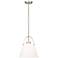 Z-Studio 12 1/2" Wide Brushed Nickel Conical Pendant Light
