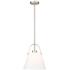 Z-Studio 12 1/2" Wide Brushed Nickel Conical Pendant Light