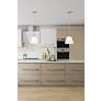 3_Z-Studio 12 1/2" Wide Brushed Nickel Conical Pendant Light more views