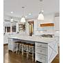 4_Z-Studio 12 1/2" Wide Brushed Nickel Conical Pendant Light more views