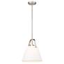 6_Z-Studio 12 1/2" Wide Brushed Nickel Conical Pendant Light more views