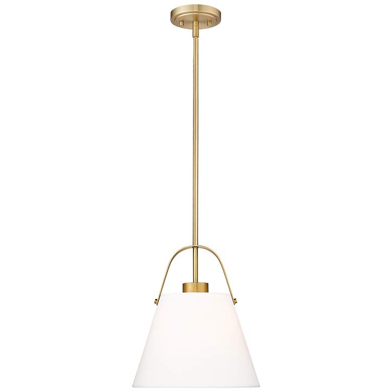 Image 1 Z-Studio 12 1/2" Wide Heritage Brass Pendant Light