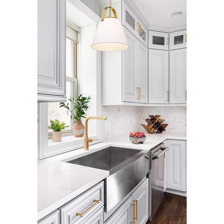 Image 3 Z-Studio 12 1/2" Wide Heritage Brass Pendant Light more views