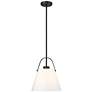 3_Z-Studio 12 1/2" Wide Matte Black Conical Pendant Light