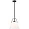 Z-Studio 12 1/2" Wide Matte Black Conical Pendant Light