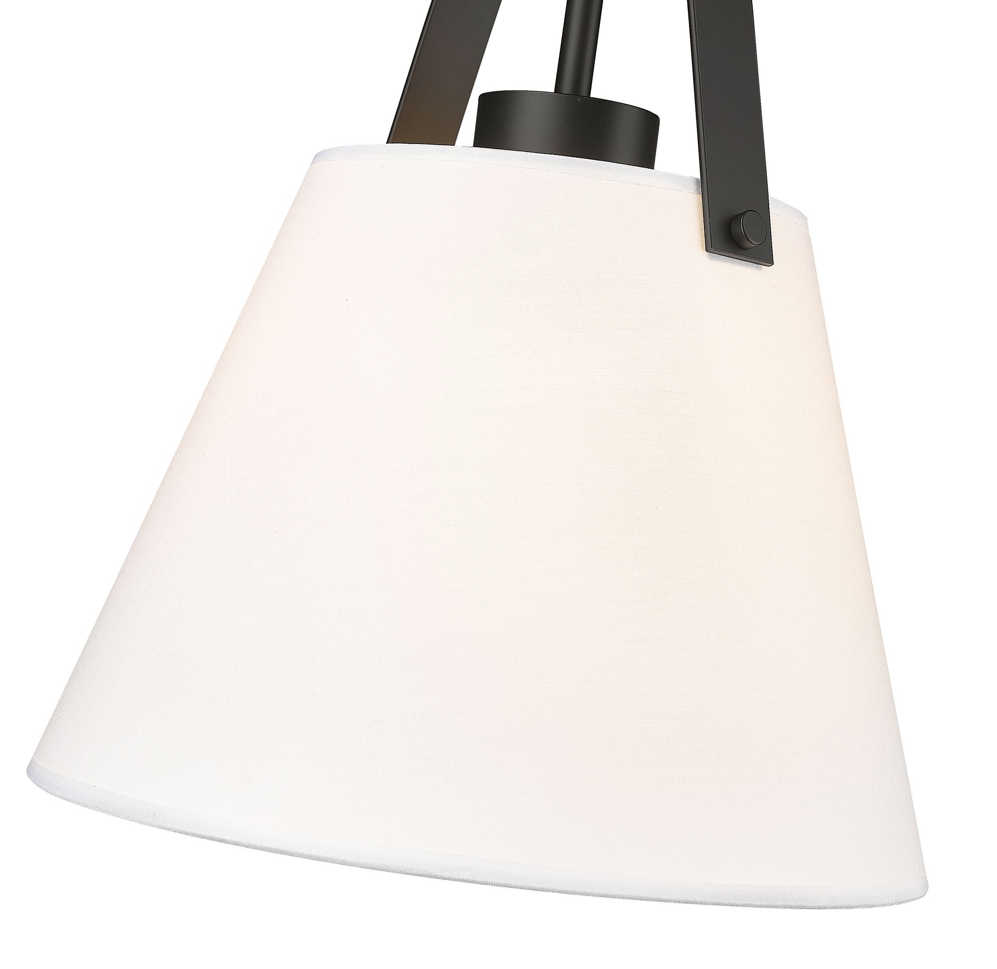 Z-Studio 12 1/2" Wide Matte Black Conical Pendant Light in scene