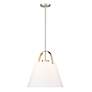 6_Z-Studio 18" Wide Brushed Nickel Pendant Light more views