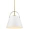 Z-Studio 18" Wide Heritage Brass and White Pendant Light