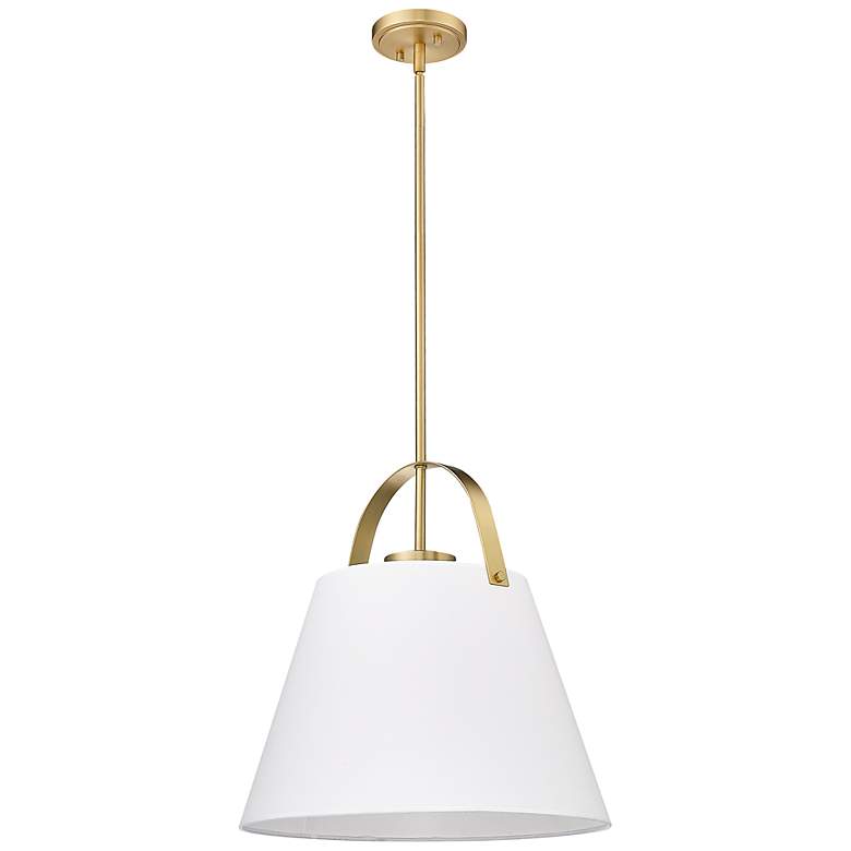 Image 6 Z-Studio 18" Wide Heritage Brass Cone Pendant Light more views