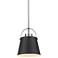 Z-Studio 8" Wide Brushed Nickel and Matte Black Mini Pendant