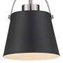 2_Z-Studio 8" Wide Brushed Nickel and Matte Black Mini Pendant more views
