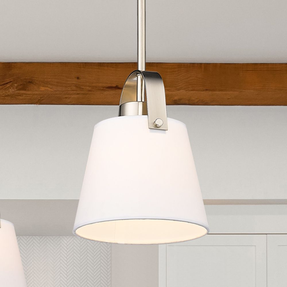 Z-Studio 8" Wide Brushed Nickel Mini Pendant