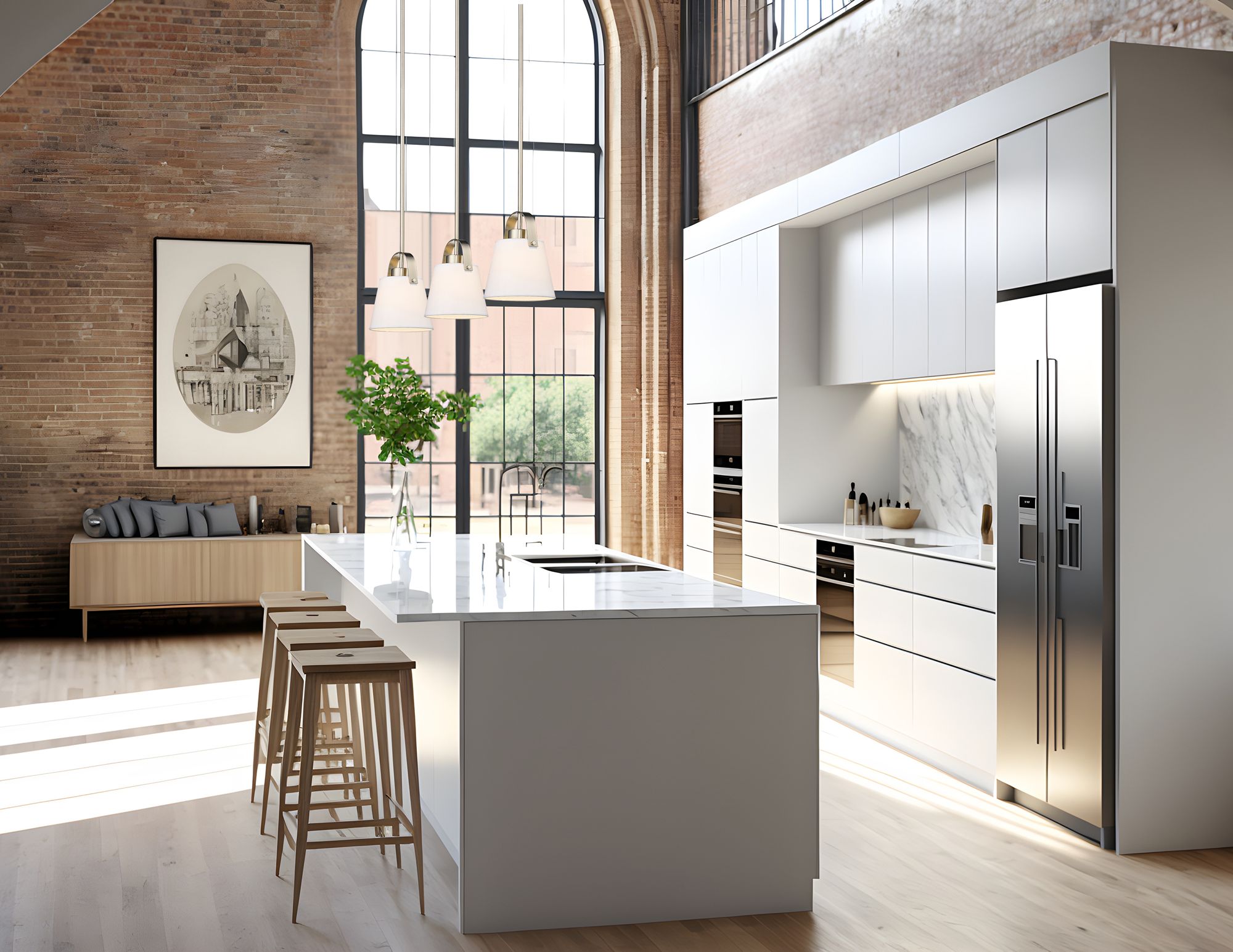 Image 4 Z-Studio 8" Wide Brushed Nickel Mini Pendant more views