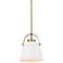 Z-Studio 8" Wide Heritage Brass Conical Mini Pendant
