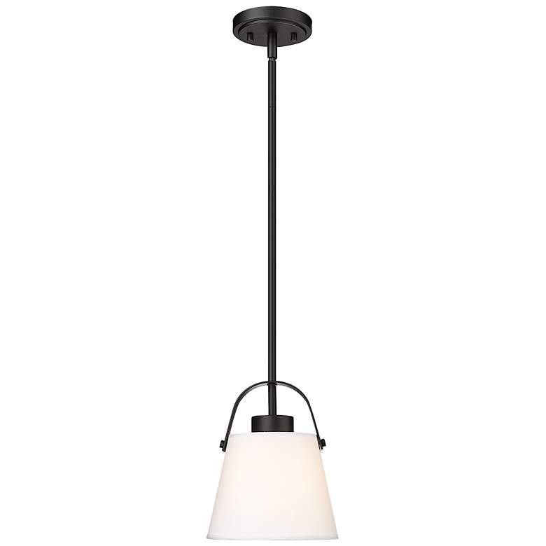 Image 2 Z-Studio 8" Wide Matte Black Mini Pendant