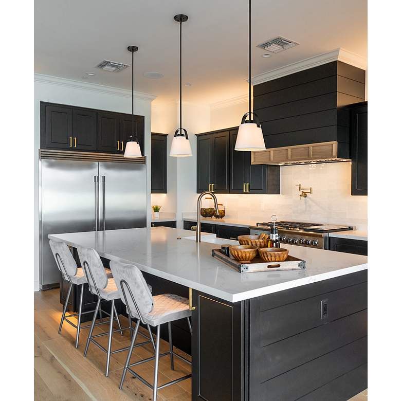 Image 3 Z-Studio 8" Wide Matte Black Mini Pendant more views