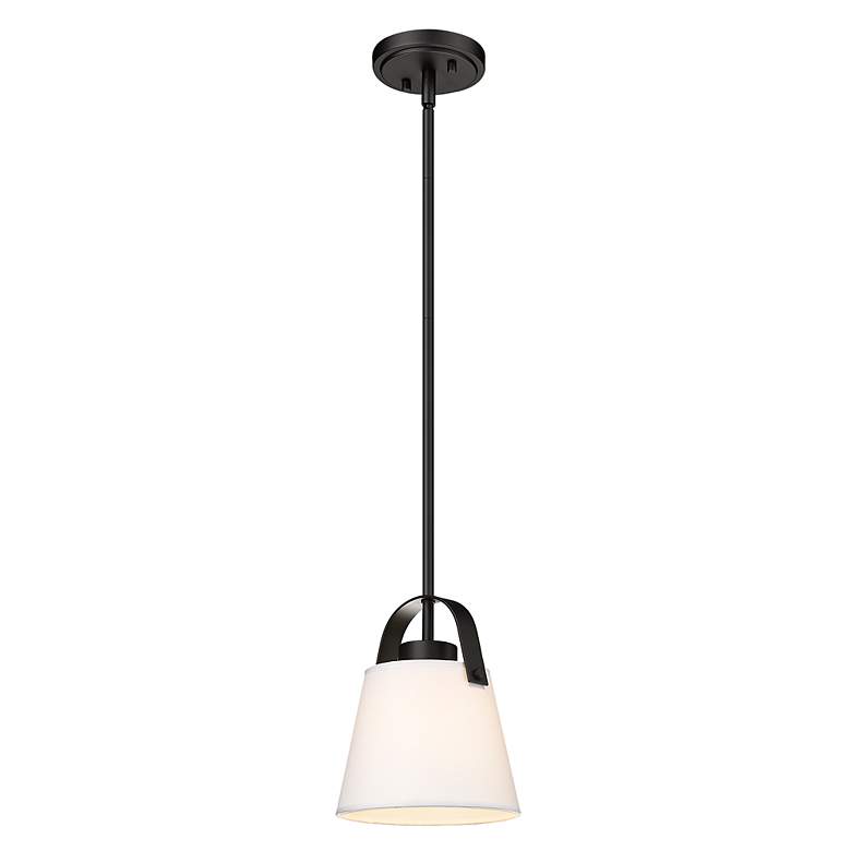Image 6 Z-Studio 8" Wide Matte Black Mini Pendant more views