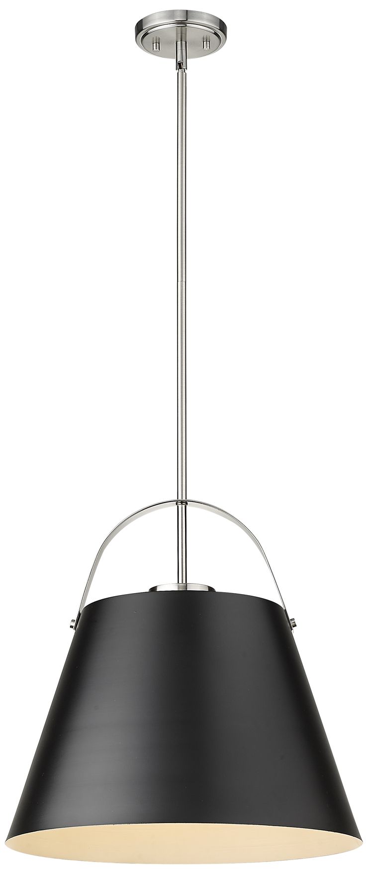 Z-Studio by Z-Lite Matte Black + Brushed Nickel 18 inch 1 Light Pendant